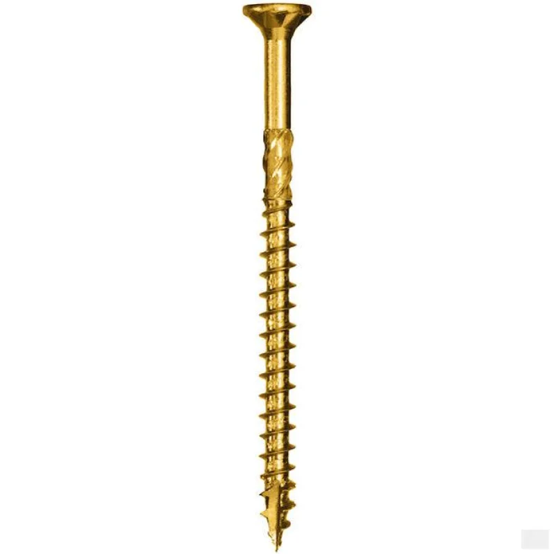 GRK R4 Multi-Purpose Screws in Bronze Climatek-Coated Steel 12/14 x 8-in with Flat Head and Star Drive – Pack of 50