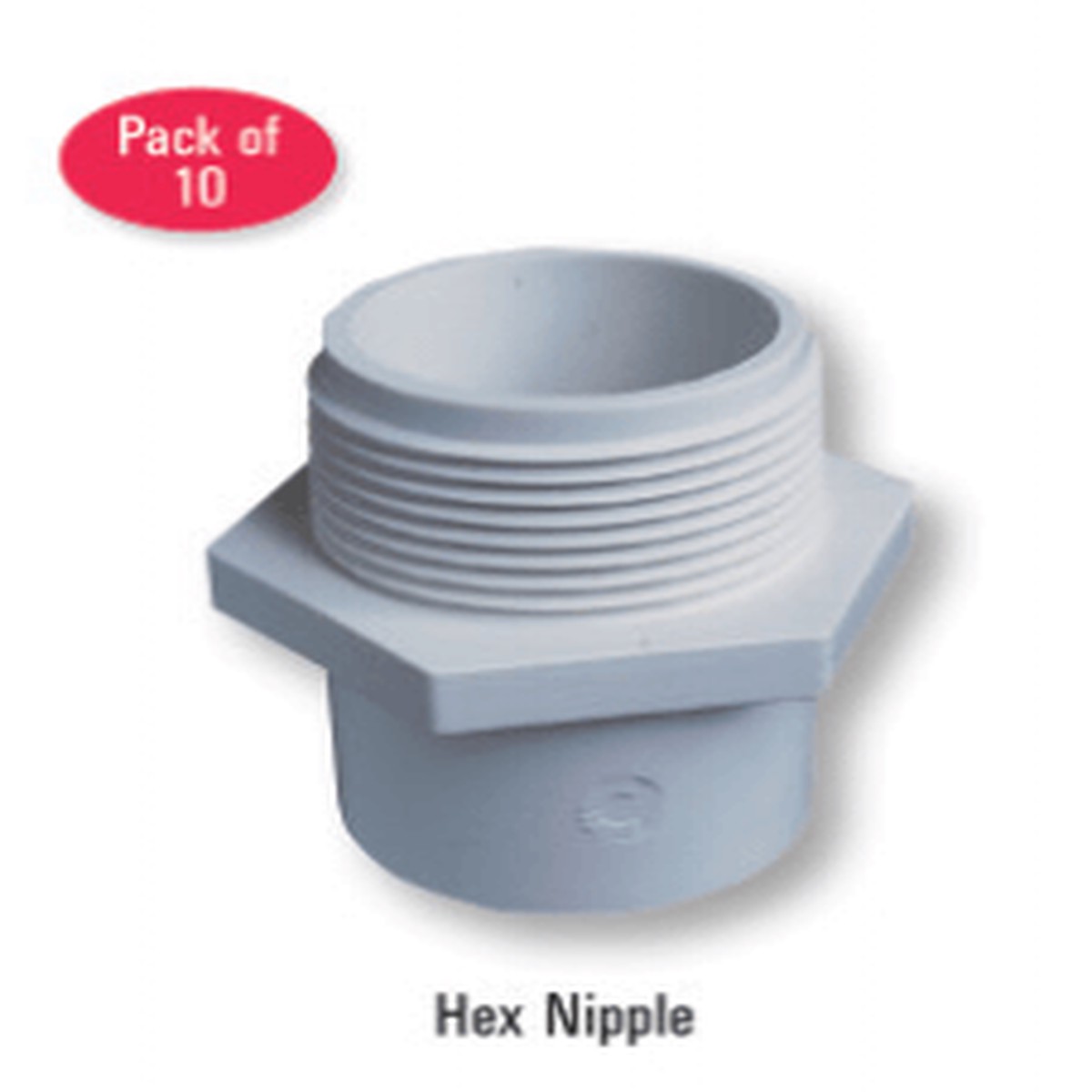 Hex Nipples 10 Per Pack