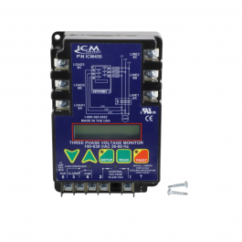 ICM Controls ICM450A 3PH Programmable Line Voltage Monitor W/Date & Time