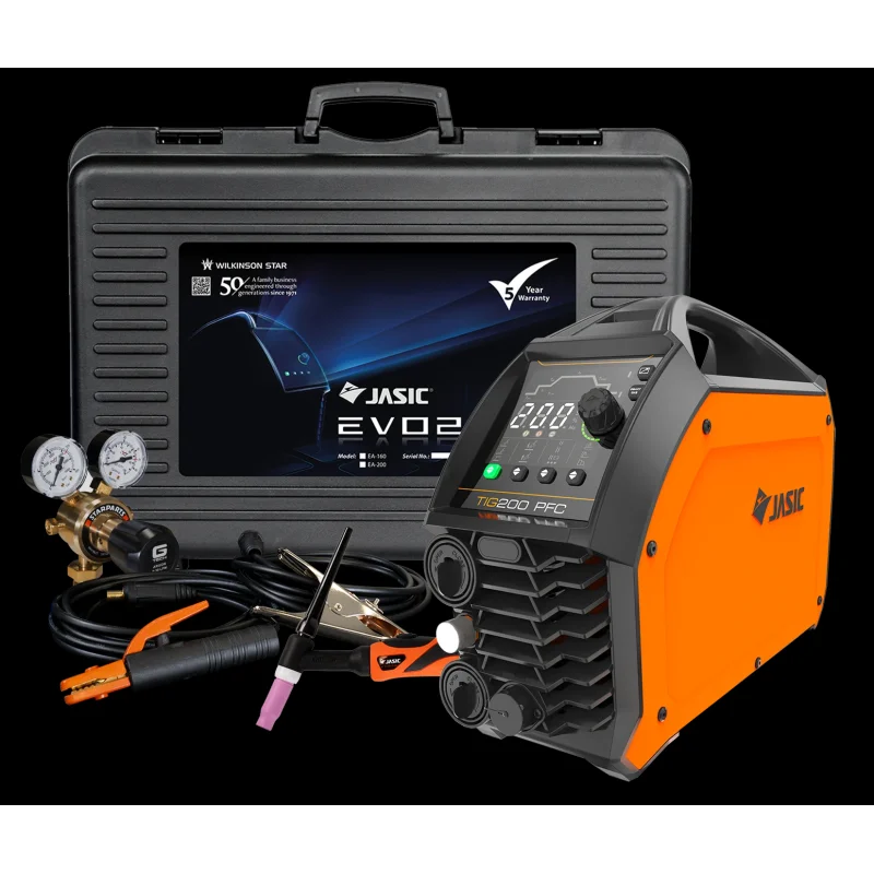 Jasic EVO TIG 200 DC PFC Inverter c/w Case & TIG Torch