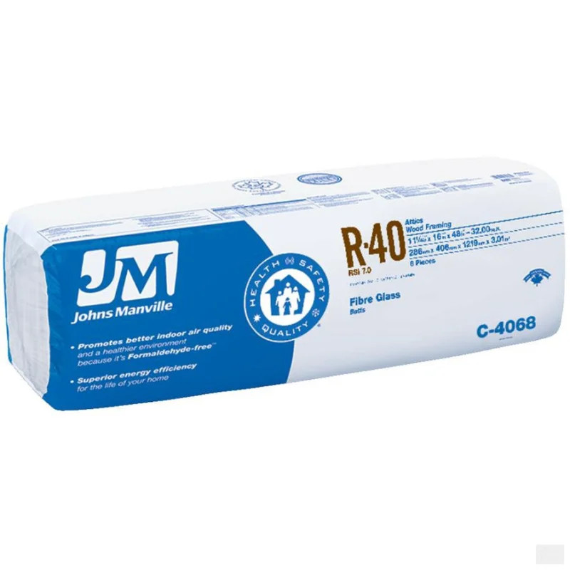 Johns Manville Fiberglass Insulation R-40 16″ x 48″ x 11″; 32 sq.ft
