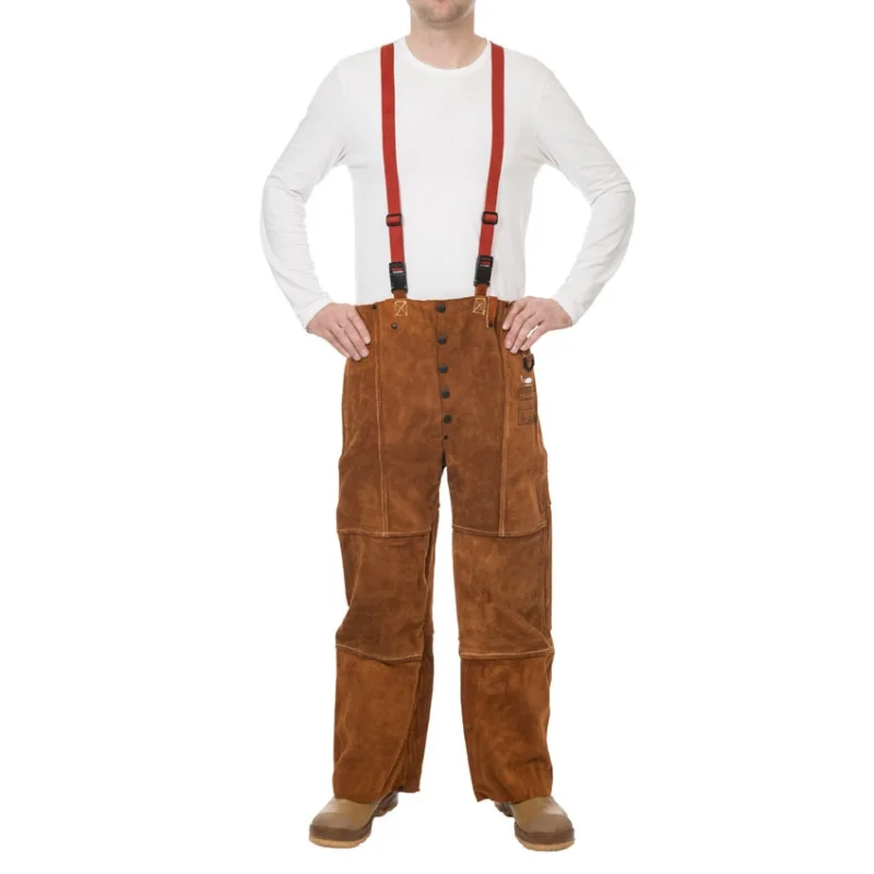 Lava Brown split cowleather welding pants