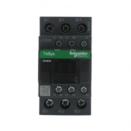 Schneider Electric (Square D) LC1D25B7 3-Pole Contactor W/Auxiliary 24V 25A