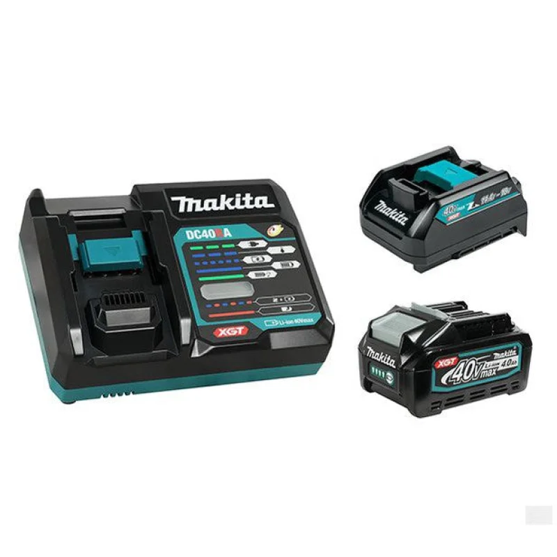 Makita 40V MAX XGT 4.0Ah Li-Ion Battery, Rapid Charger & LXT Charging Adapter (T-04064)
