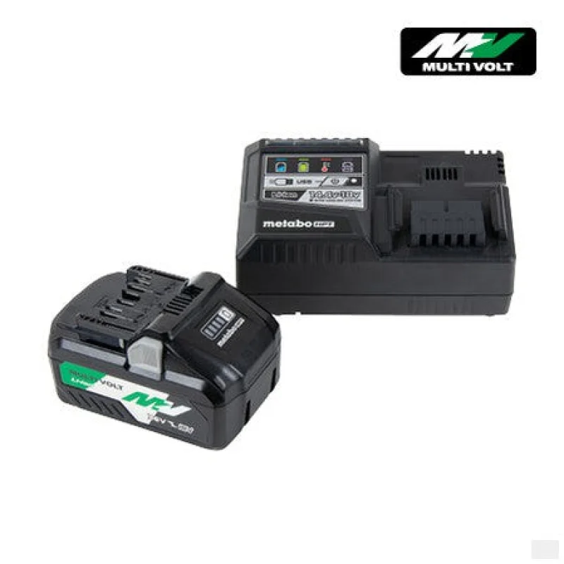 Metabo HPT 36V/18V MultiVolt Lithium Ion Slide Battery and Charger Starter Kit (UC18YSL3B1M)