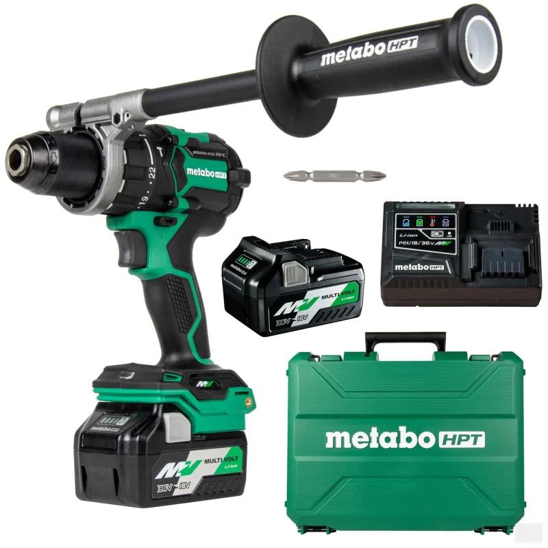 Metabo MultiVolt 36V Brushless 1/2-in Hammer Drill Kit 4.0Ah x 2 {DV36DC}