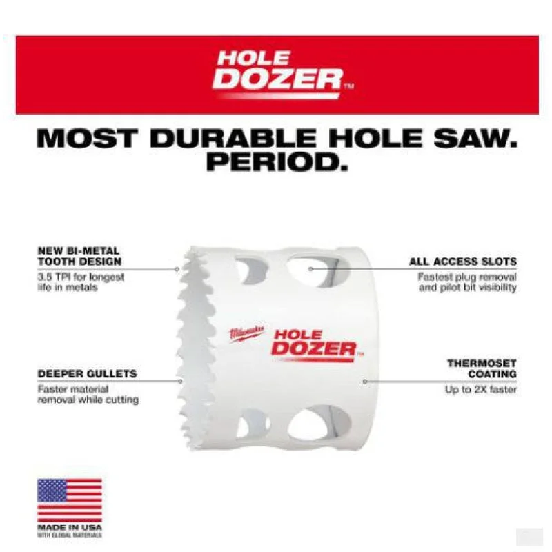 Milwaukee 1-13/16 in. Hole Dozer Bi-Metal Hole Saw (49-56-0107)