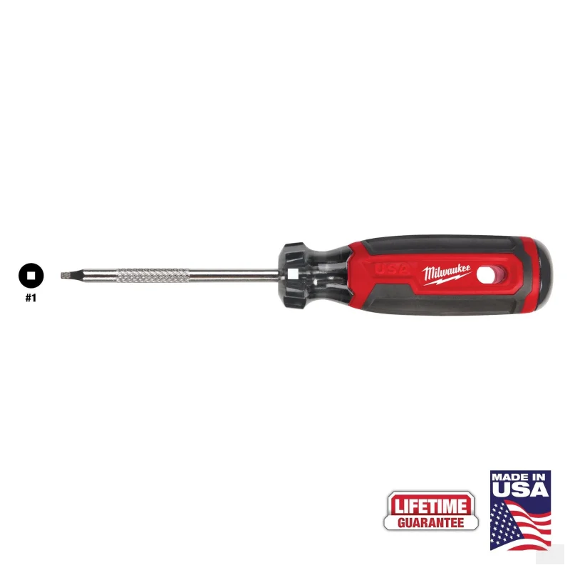 Milwaukee #1 Square 3″ Cushion Grip Screwdriver (MT217)
