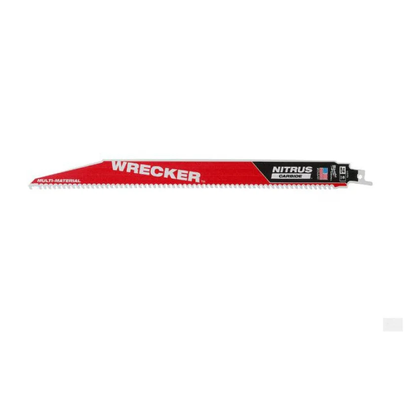 MILWAUKEE 12 in. 6 TPI WRECKER Nitrus Carbide Teeth Multi-Material SAWZALL Reciprocating Saw Blade (3-Pk) (48-00-5373)