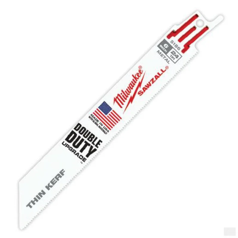 Milwaukee-6″ 24 TPI Thin Kerf SAWZALL Blades (5 Pk) 48-00-5186