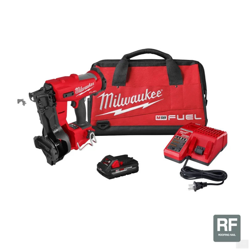 Milwaukee M18 FUEL Coil Roofing Nailer Kit {2909-21}