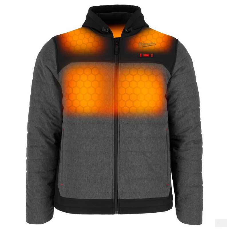 Milwaukee Men’s M12 AXIS Gray Heated Jacket Kit (M102G-21)