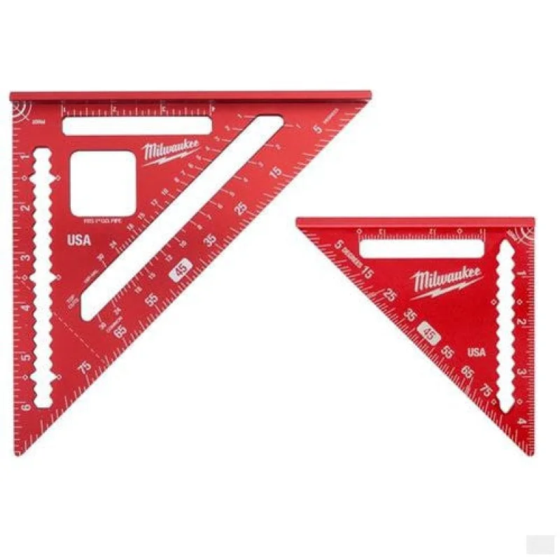 Milwaukee MLSQ070P 7in Rafter Square and 4-1/2in Trim Square Set