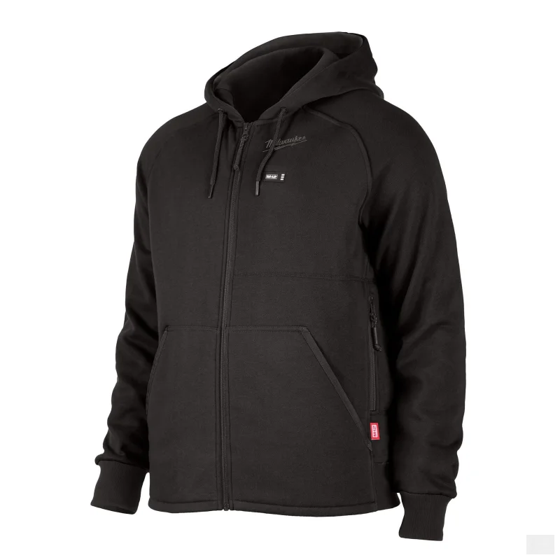 Milwaukee Tool Men’s M12 12-Volt Lithium-Ion Cordless Black Heated Jacket Hoodie Kit w/ (1) 2.0 Ah Battery (306B-21)