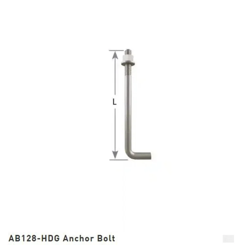 MiTek 1/2in x 12in Anchor Bolts (AB1212-HDGBMC)