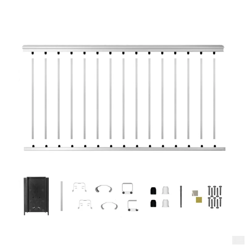Nuvo Iron 6′ Aluminum Deck Railing Kit (White) [WHSARK642D]