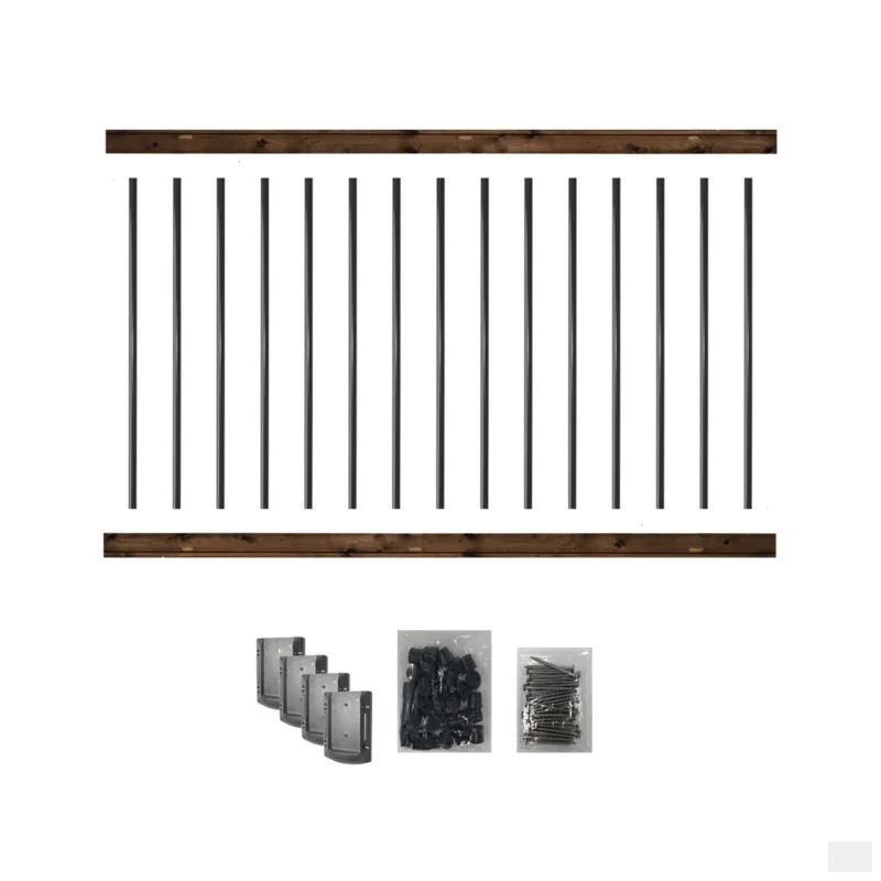 NUVO IRON 6 Long Pre-Drilled Railing Kit | For 42 High Railing