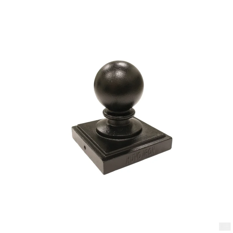 Nuvo Iron 6 x 6 Black Aluminum Ornamental Ball Post Cap