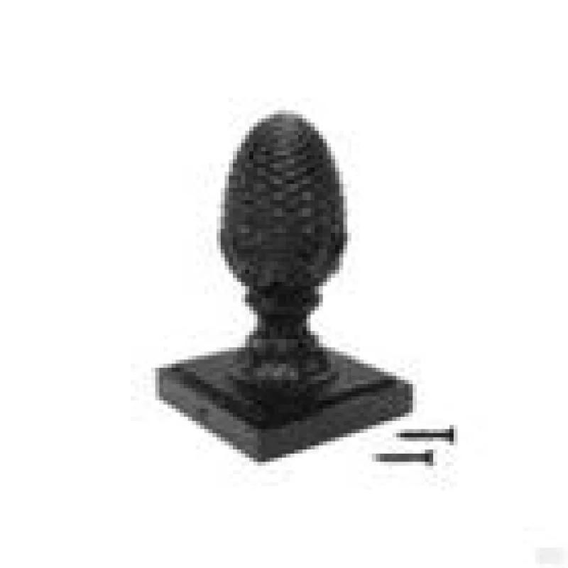 Nuvo Iron 6 x 6 Black Aluminum Ornamental Pineapple Post Cap