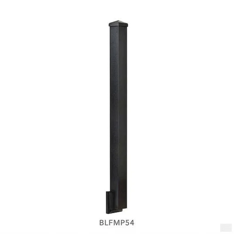 Nuvo Iron Aluminum Deck & Stair Mount Post (Black) [BLFMP54]