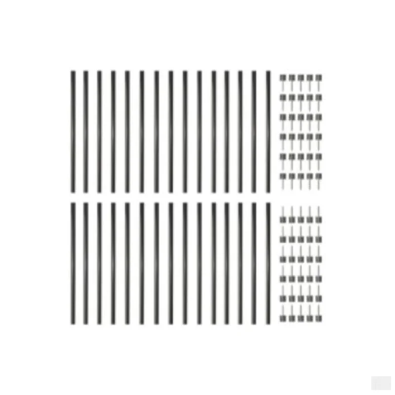 Nuvo Iron Contractor Value Pack32 Round Balusters (30 pcs) with Connectors for Deck Railings