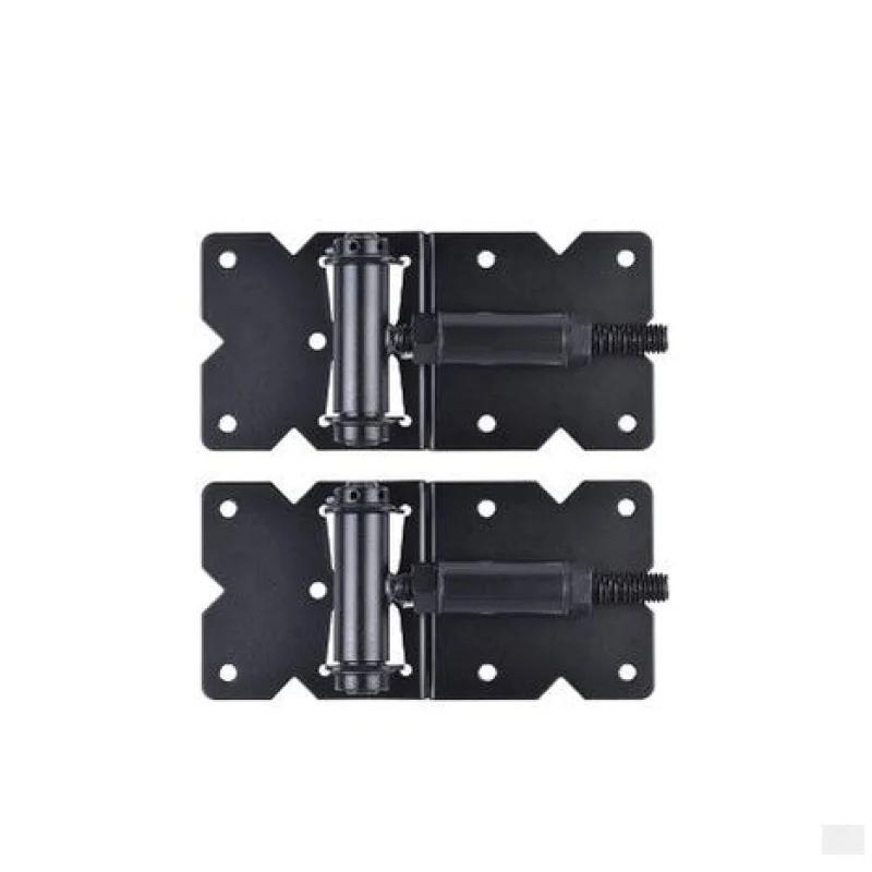 Nuvo Iron Heavy Duty Self-Closing Adjustable Gate Hinges | Galvanized Steel