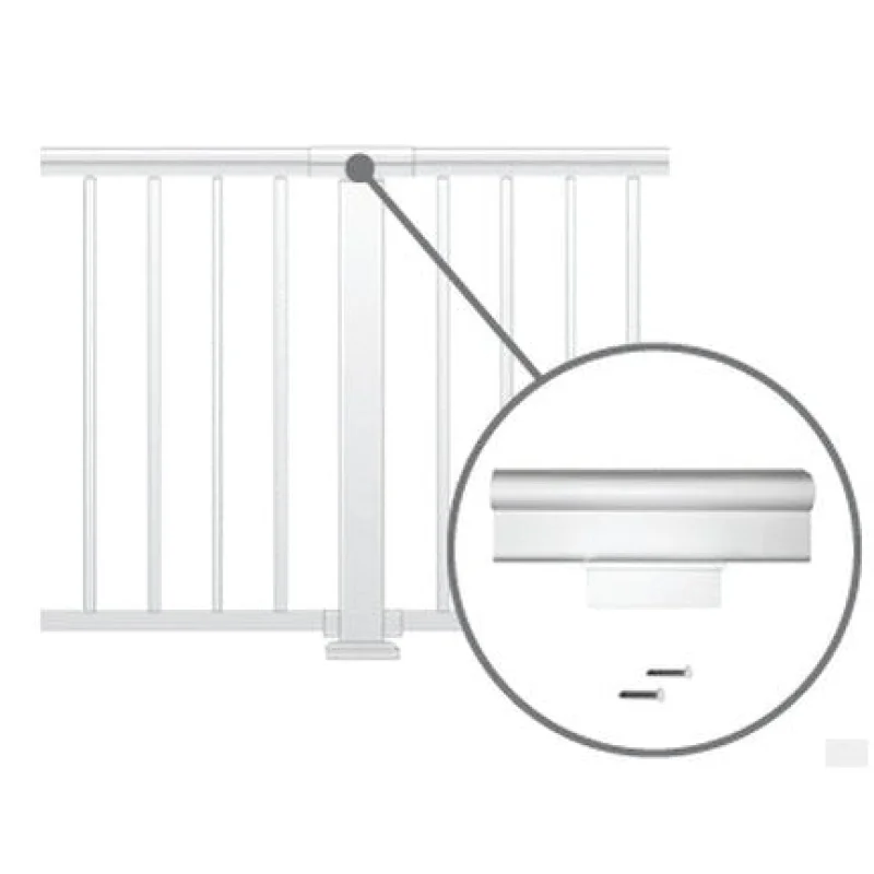 Nuvo Iron In-line Post Cap (White) [WHLPC180]