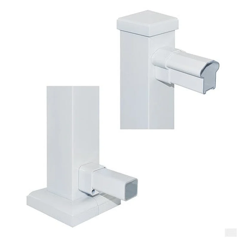 Nuvo Iron Rail End Deck Bracket (White) [WHTBREB]