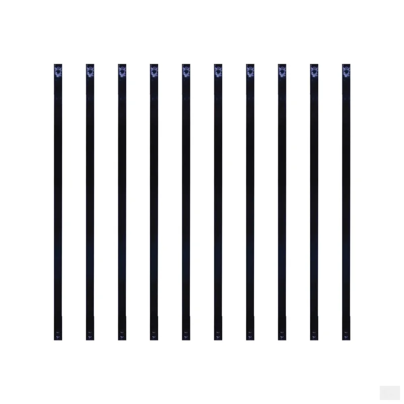 Nuvo Iron Rectangular Balusters38 Long x 1 Wide Black Galvanized Steel Balusters (10 pcs) {RCTB38}