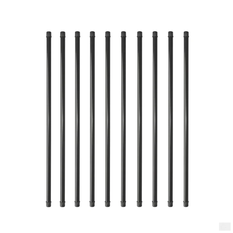 Nuvo Iron Round Balusters36 Long x 3/4 Diameter Black Round Tubing Galvanized Steel Balusters (10 pcs)