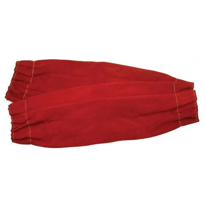 Red Leather Welding Sleeves