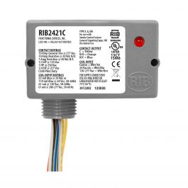 Functional Devices RIB2421C SPDT Enclosed Pilot Relay 10 Amp 24-277V