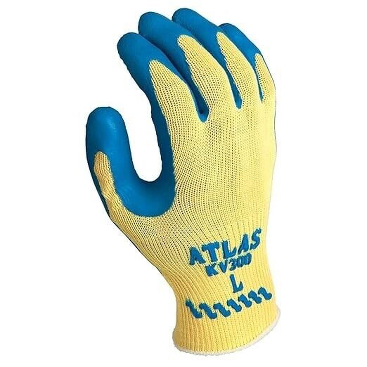 SHOWA Atlas KV300 Natural Rubber Palm Coating Glove Cut Resistant 12 Pairs Small