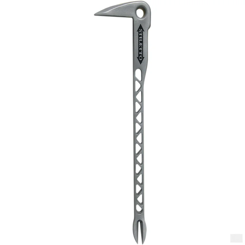 Stiletto 12″ Titanium “Claw Bar” Nail Puller w/ Dimpler TICLW 12