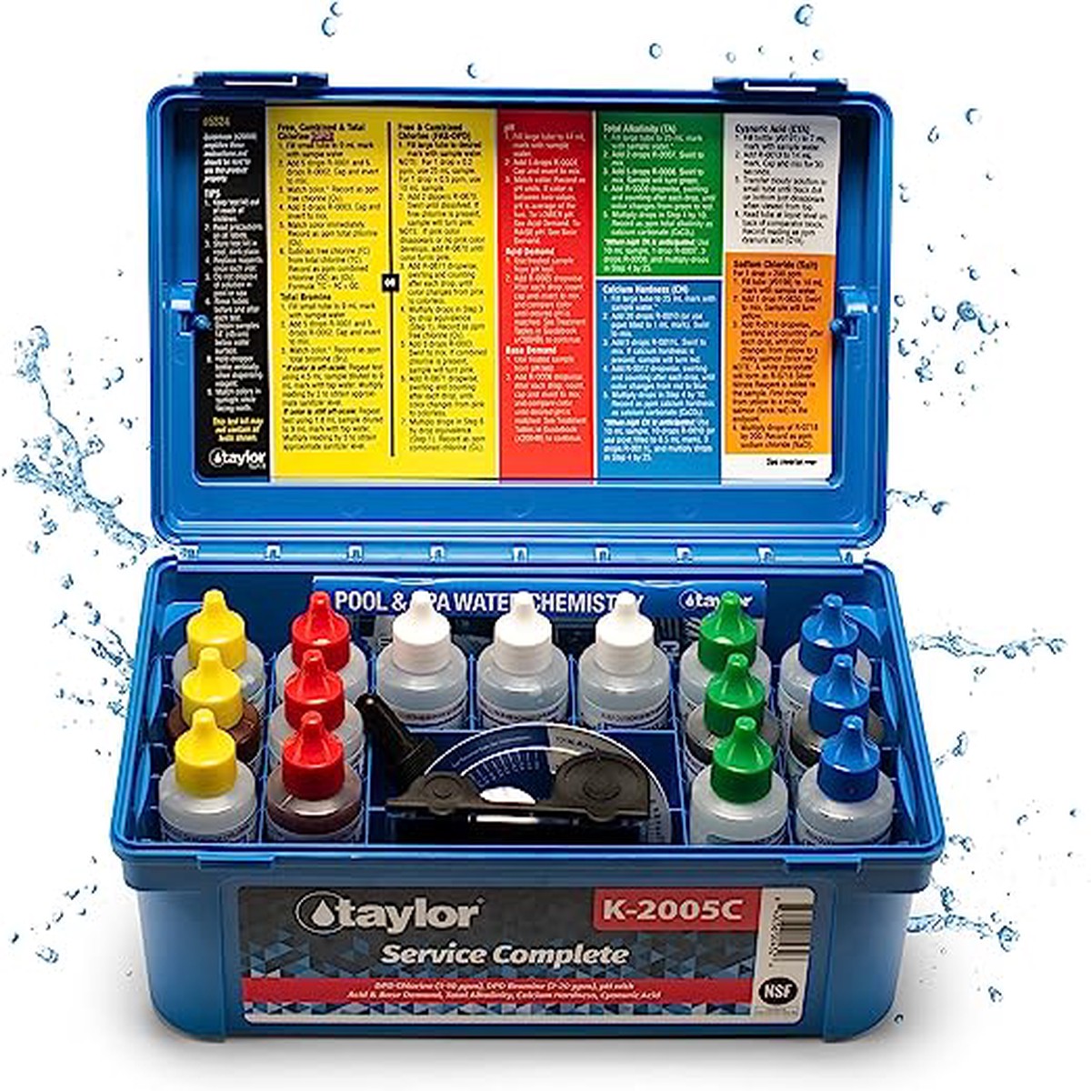 TAYLOR Complete High Range Pool Water Test Kit K-2005C