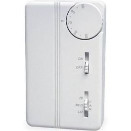 Peco Controls TB155-046 3-Speed Fan Coil Thermostat Automatic Changeover ON/OFF SPDT
