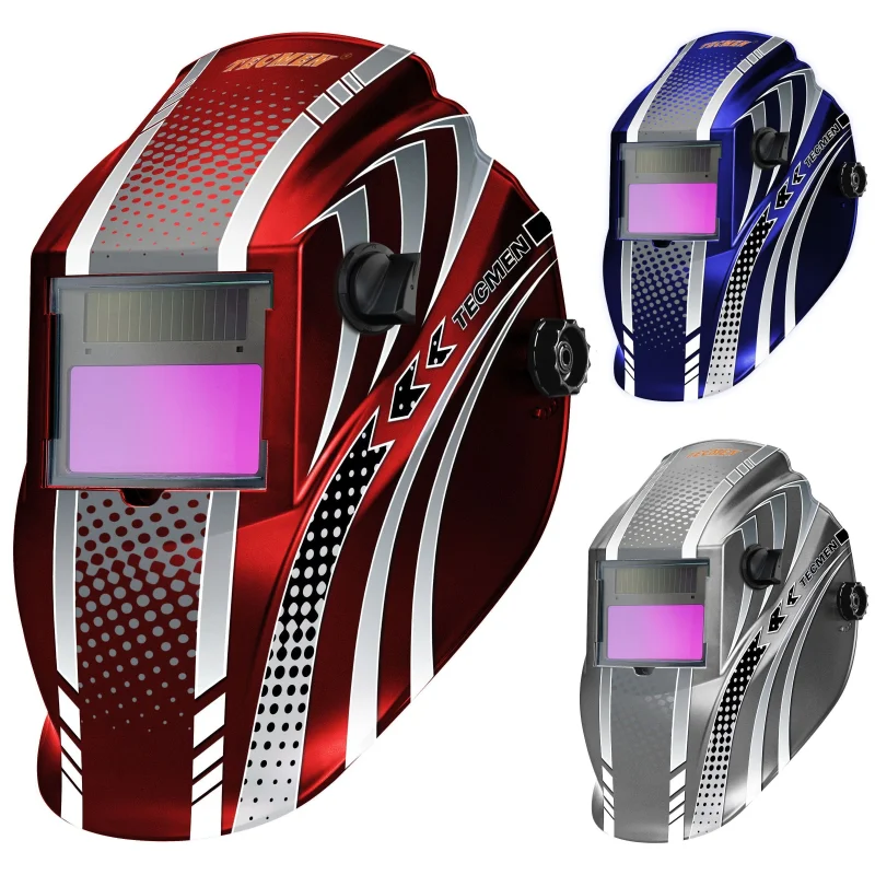 Tecmen Sport TM8 Auto Darkening Welding Helmet Red