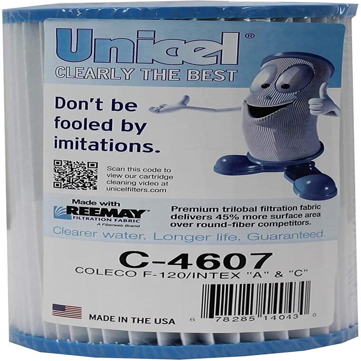 Unicel C-4607 Coleco Krystal Klear Intex A or C Replacement Filter Cartridge
