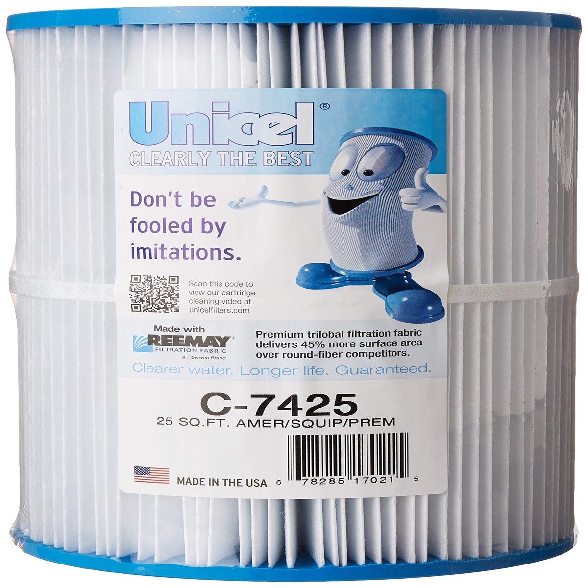 Unicel C-7425 Replacement Filter Cartridge for 25 Square Foot American, Swimquip, Premier,White