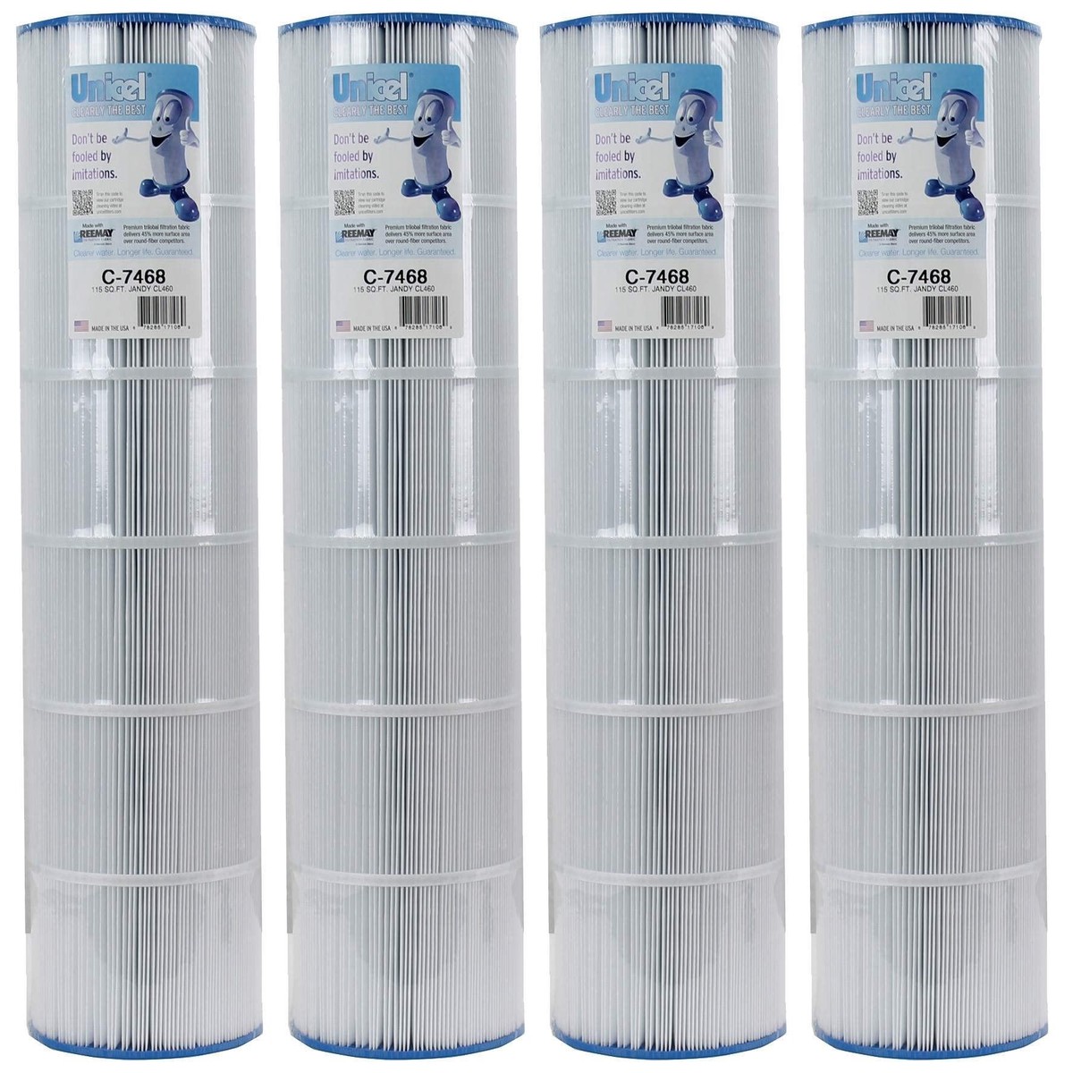 Unicel C-7468 Swimming Pool Filter Replacement Cartridge for Jandy CL460 (4 Pack)