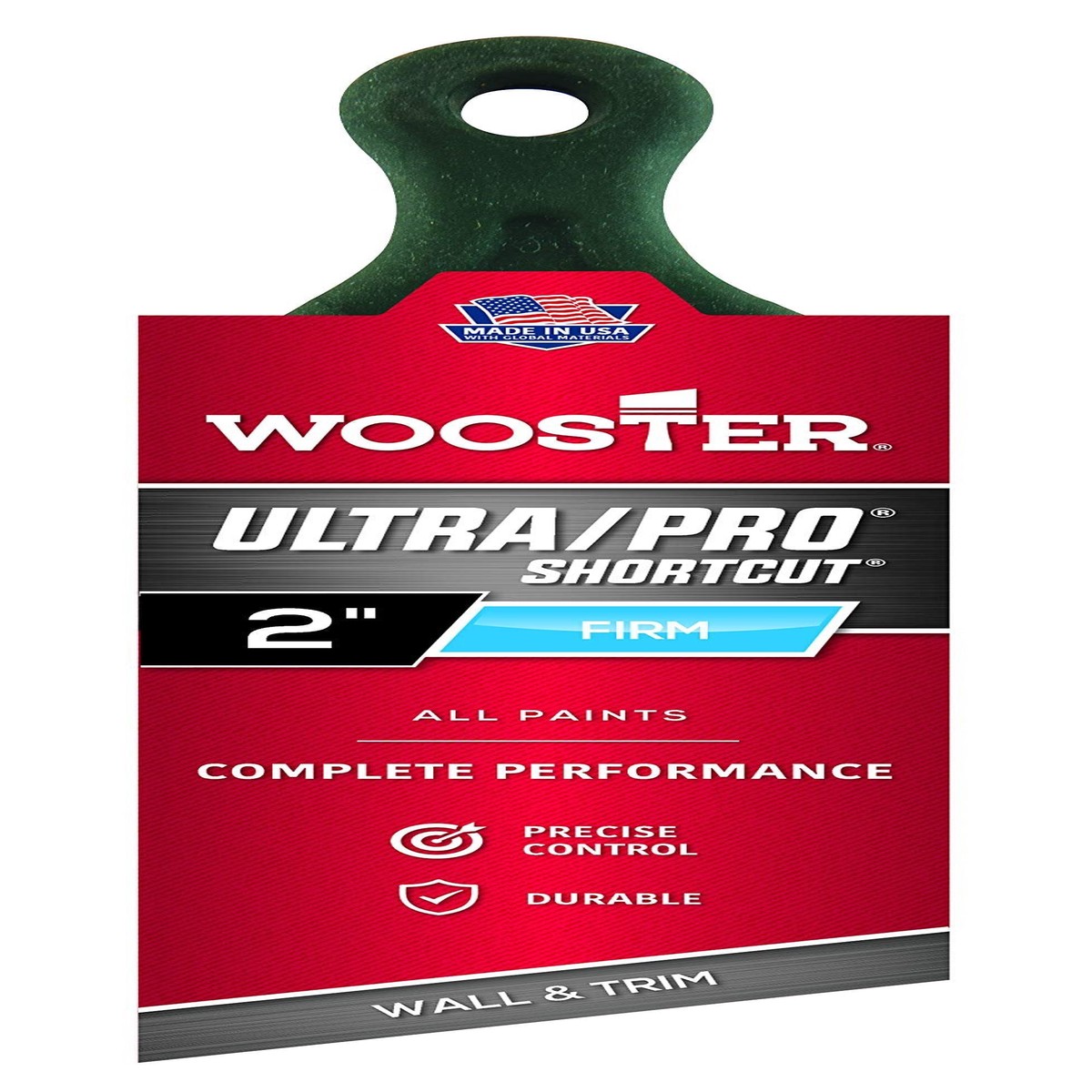 Wooster Brush 4187-2 Ultra/Pro Firm Shortcut Angle Sash Paintbrush, 2-Inch, 2 Inch, Brown,Green,Purple